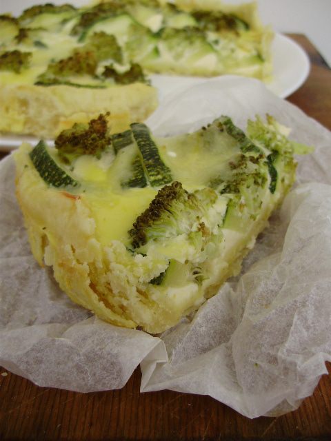 Зеленый овощной киш