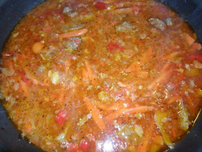 Мясо с овощами