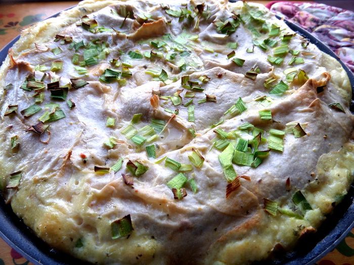 Пирог с грибами (из лаваша)