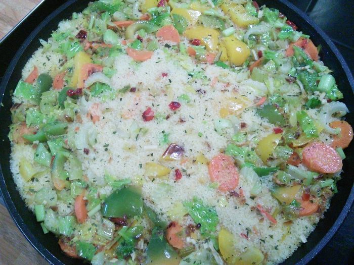 Весёлый кускус с овощами 