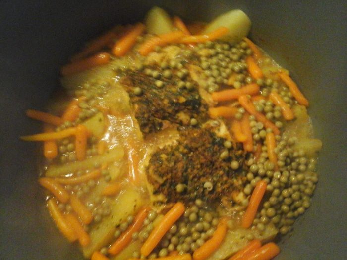 Филе трески с овощами