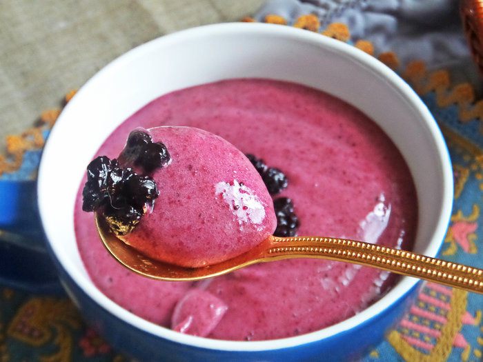 Черничный мусс под сливками