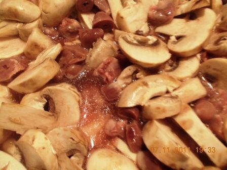 &amp;quot;Плов&amp;quot; с грибами и куриными сердечками