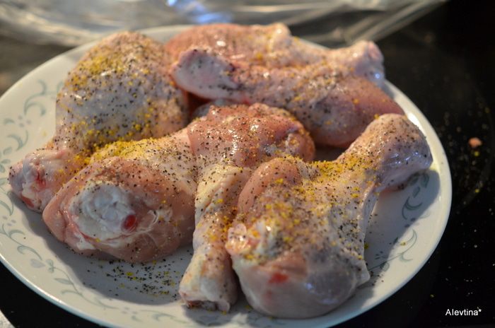 Курица с овощами в пакете