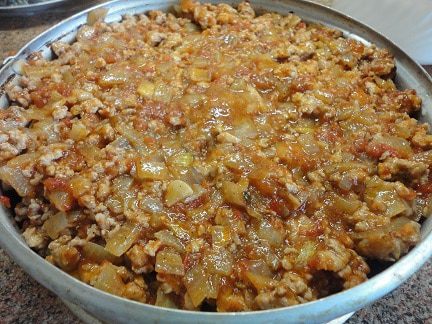 Мясная запеканка с тортильони