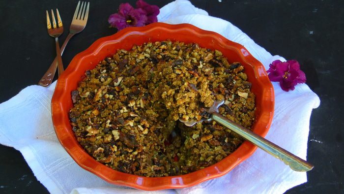 Баклажановый крамбл (ржаной)