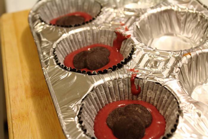 Кексы Red Velvet с сюрпризом