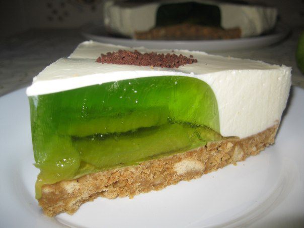 Торт из киви желейный