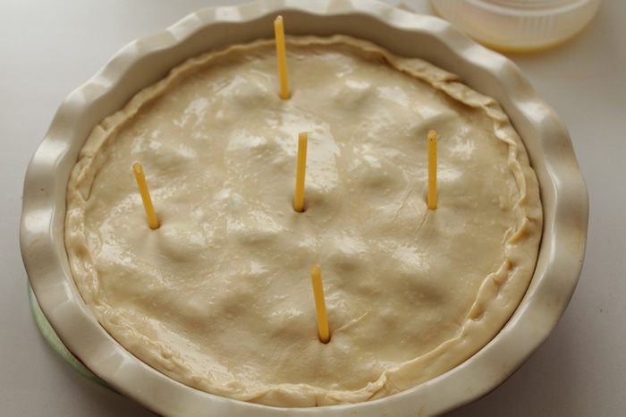 Пирог-суфле с курицей и грибами