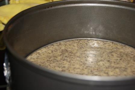 Маковый торт с творожно-лимонным кремом