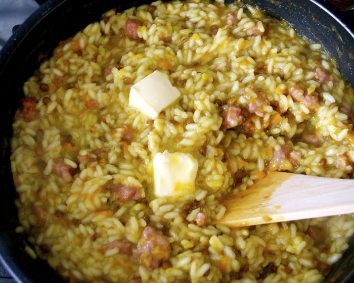 Ризотто с чечевицей 