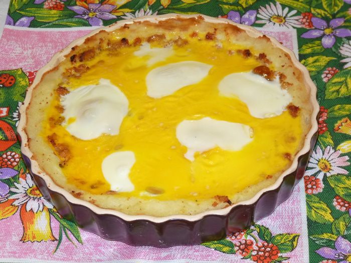 Картофельная запеканка с икрой