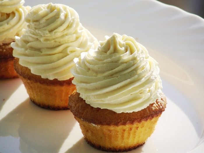 Капкейки с творожным кремом