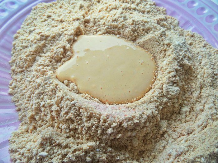 Кунжутное печенье на жареной муке