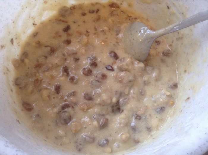 Быстрое печенье с изюмом и орехами