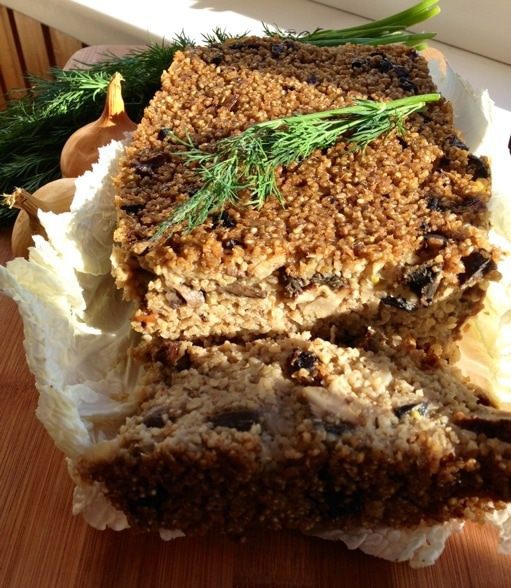 Крупяной каравай с грибами