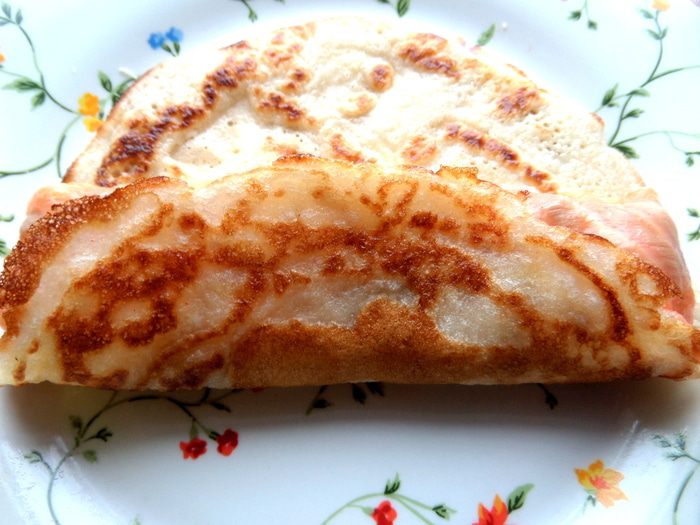 Блинные роллы с рыбкой