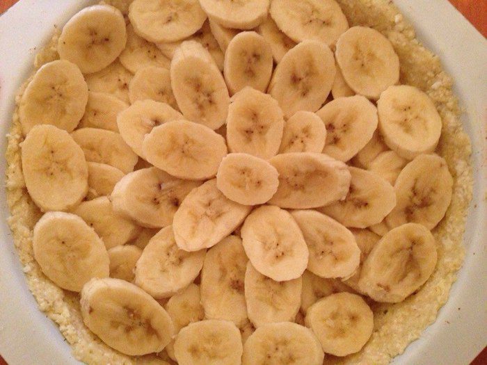 Заливной банановый тарт