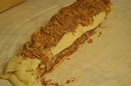 Яблочная гармошка с корицей и какао