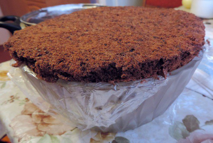 Цукотто (торт-купол) с апельсиновым и шоколадным муссами