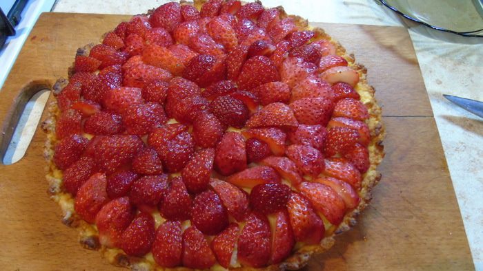 Клубнично-кокосовый тарт