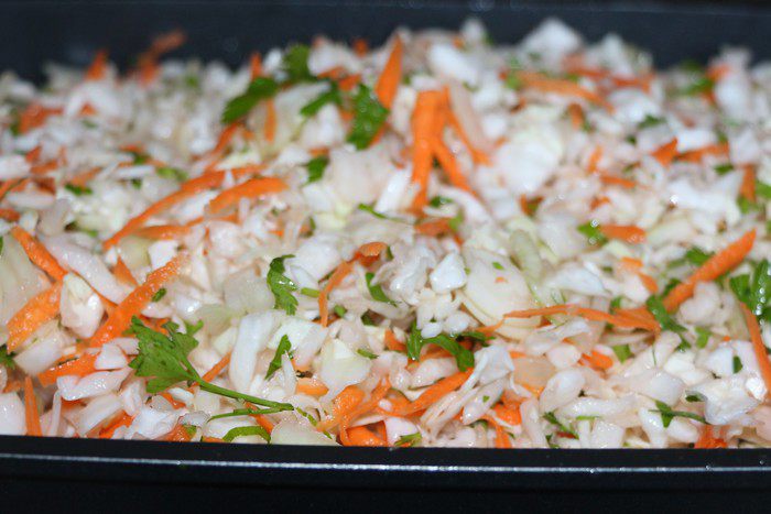 Перец, фаршированный капустой (заготовка)