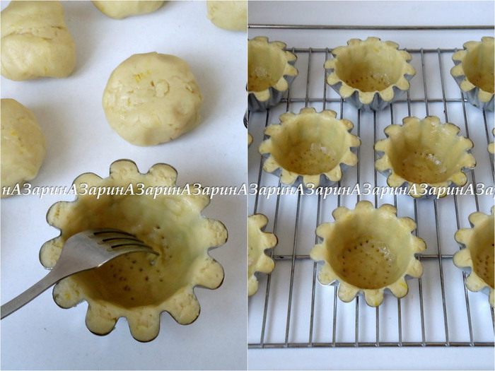 Корзиночки с черничным кердом и безе