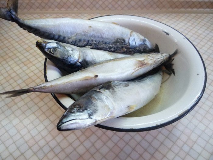 Скумбрия на гриле по-домашнему с базиликом и лимоном