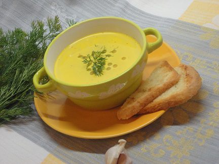 Тосканский суп из белой фасоли с гренками (постный вариант)