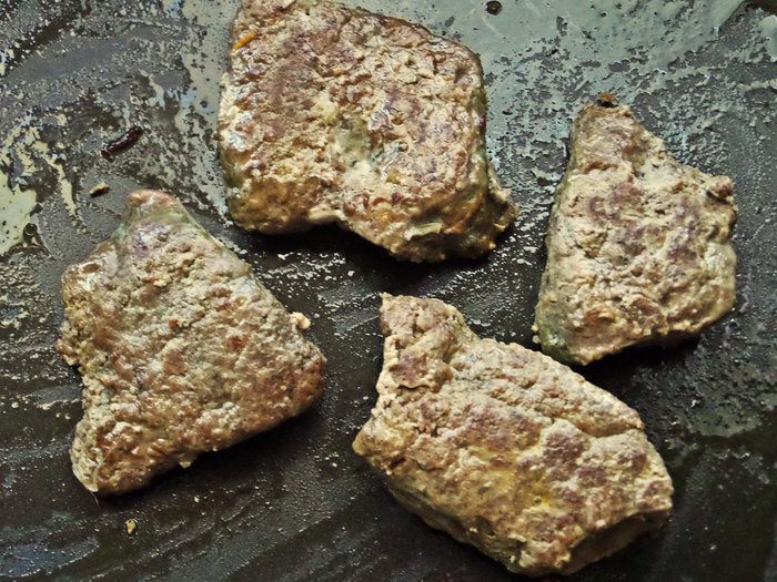 Печенка с овощами и гречкой