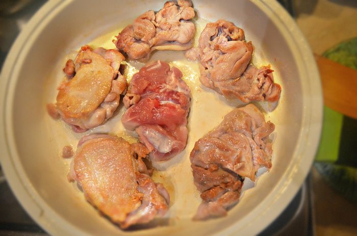 Курица, запеченная с мандаринами