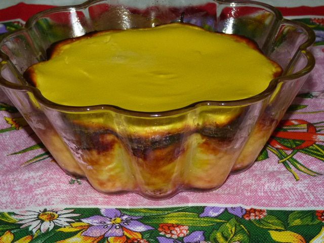 Творожная запеканка-суфле с абрикосами