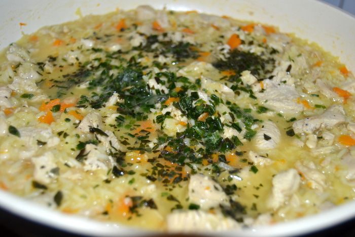 Ризотто с тыквой и индейкой