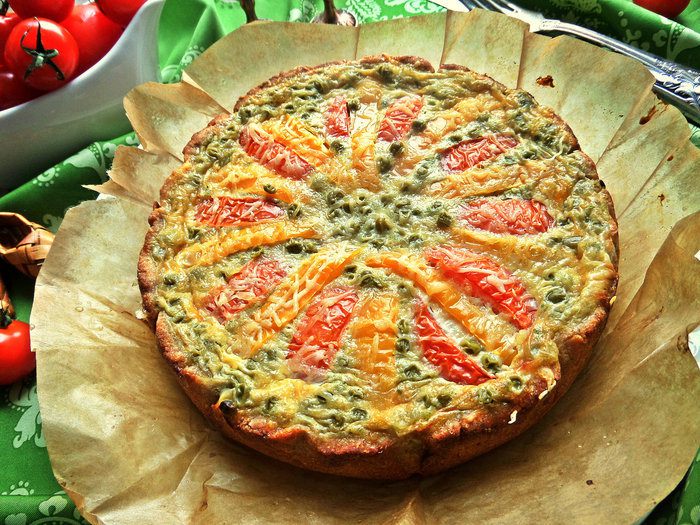 Киш «Тунец с овощами»