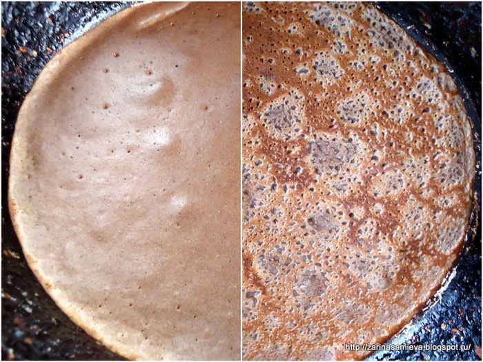 Черемуховые блины со сметанно-лимонным соусом