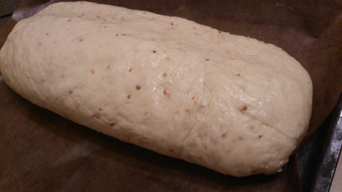 Марципановый штоллен с маком и яблоками