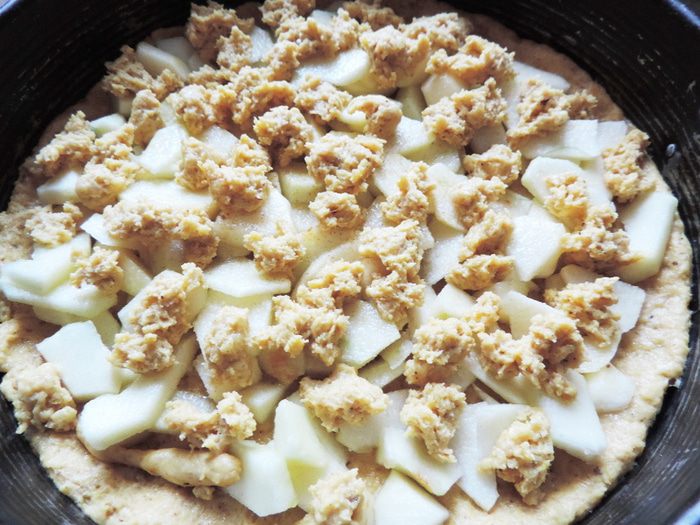 Тыквенный пирог с яблоками