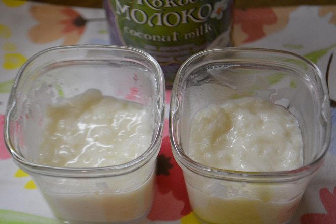 Рисовый пудинг  с клубнично-мятным соусом