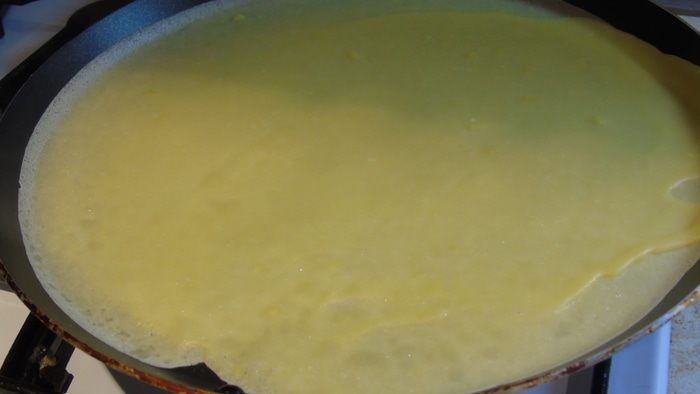 Лимонные блины с кокосово-лимонным кремом