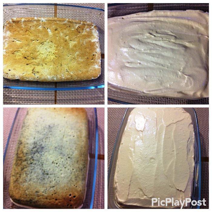 Пирожные маковые с кофейным кремом
