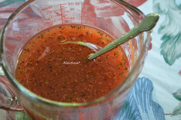 Cвиной шашлык на томатном маринаде