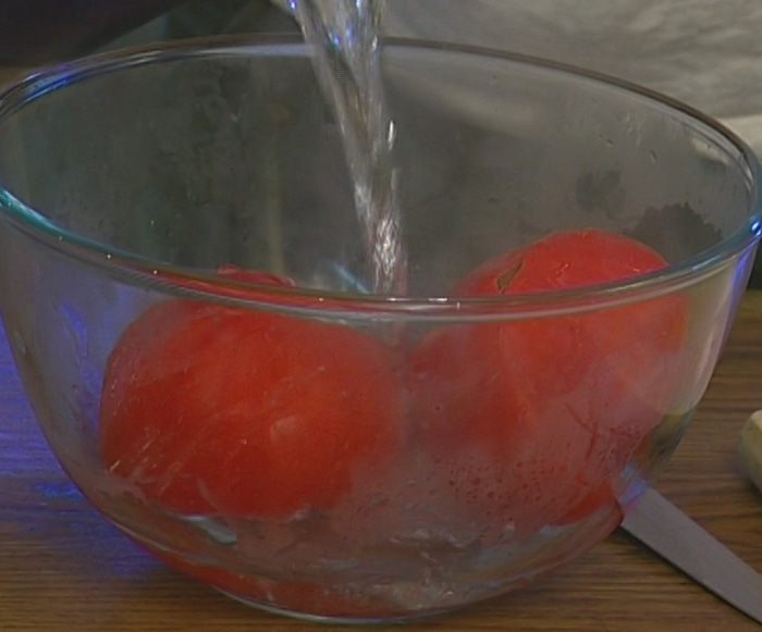 Семга с тушеными овощами