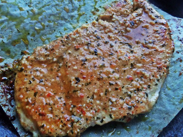 Тыквенные &amp;quot;драники&amp;quot; с пармезаном и курица в итальянских приправах