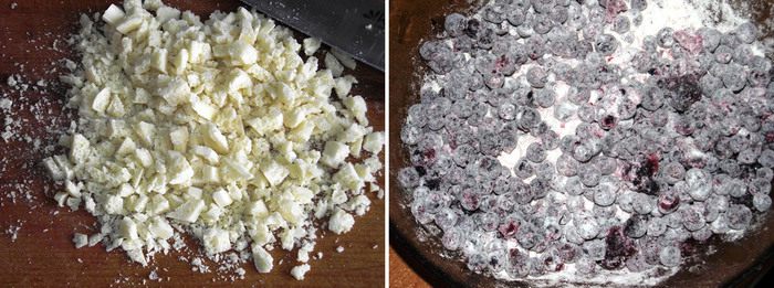 Блонди с белым шоколадом и черникой