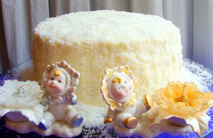 Торт &amp;quot;Вишенка в снегу&amp;quot; для Натальи Дерий