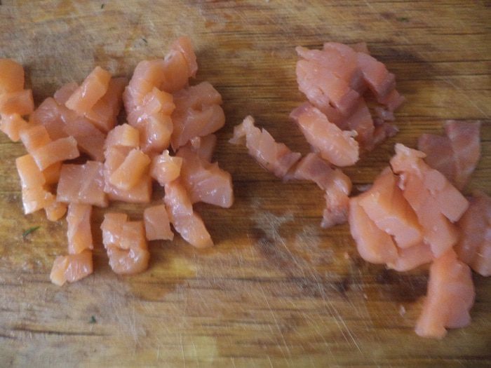 Тосты с творожно-лососевой начинкой