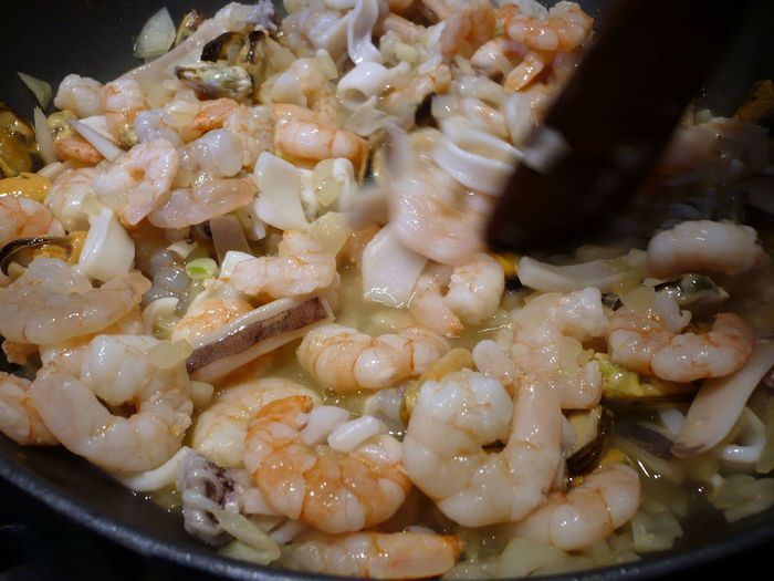 Рис с баклажанами и морепродуктами „Bella Испания“