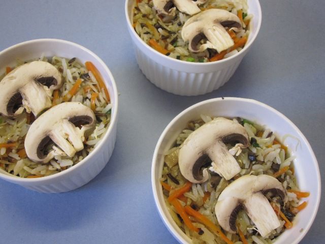 Запеканка из рисового микса с овощами