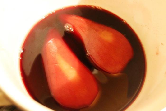 Чизкейк с голубым сыром и пьяной грушей