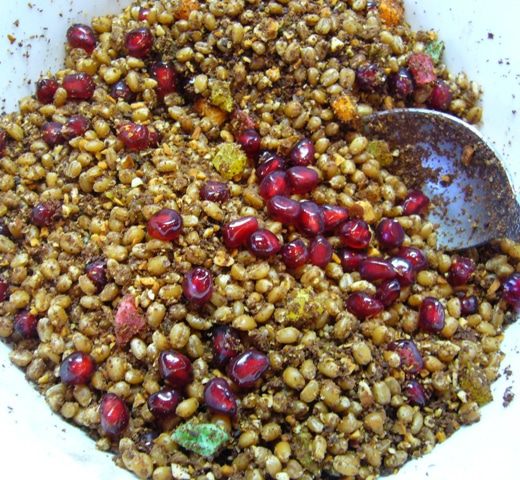 Зерна пшеницы в сиропе